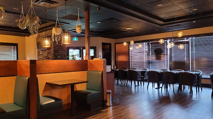 Dining room interior at Ginger Indian Cuisine, Indian restaurant in Richmond BC