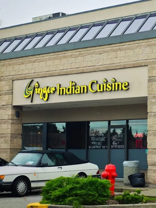 Ginger Indian Cuisine storefront signage on Blundell Road, Richmond BC